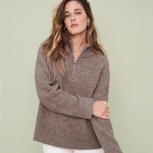 Jenni Kayne Merino Boucle Half Zip
